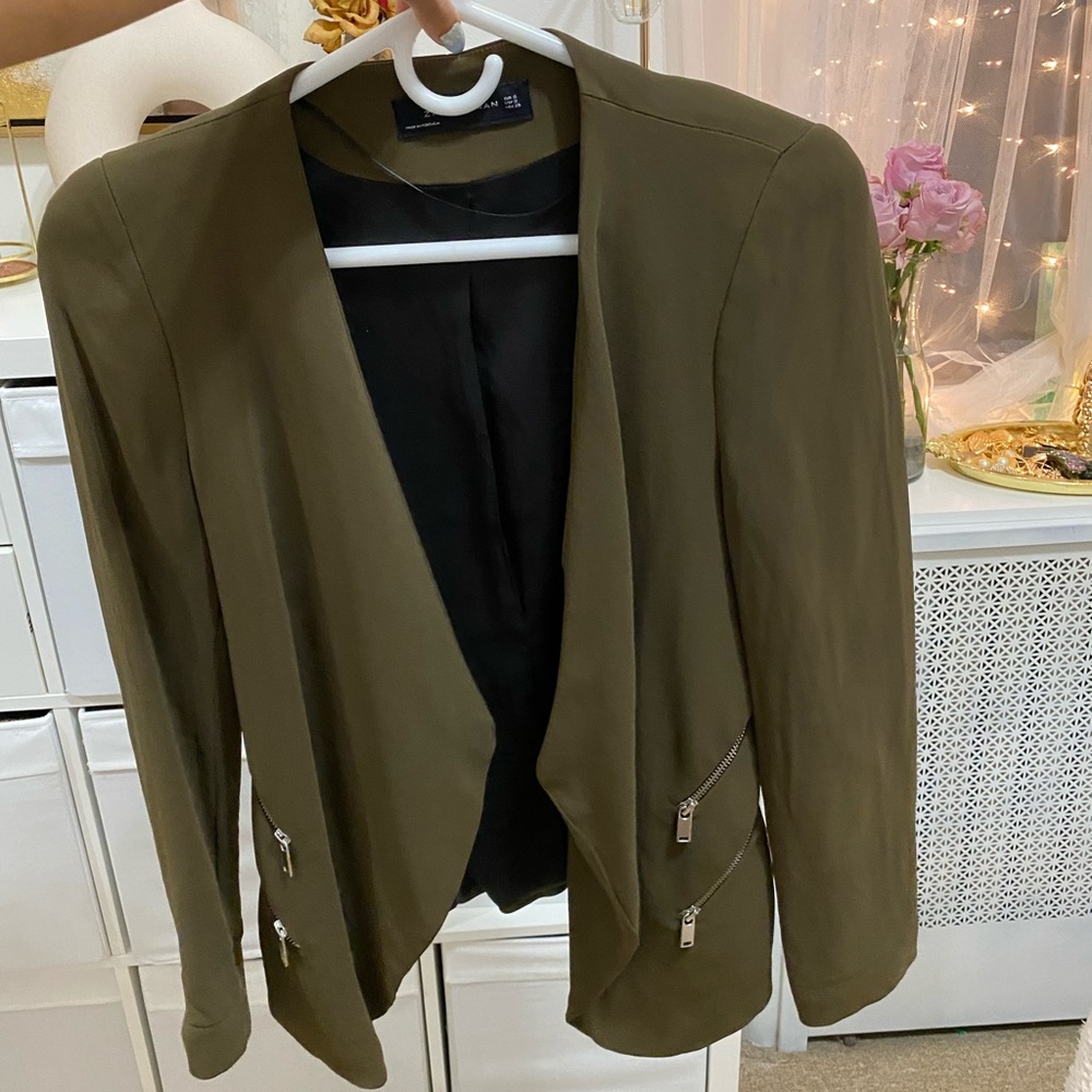 Zara asymmetrical moto jacket